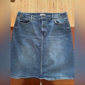 Liz Claiborne Classic Blue Denim A-Line Skirt